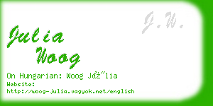 julia woog business card